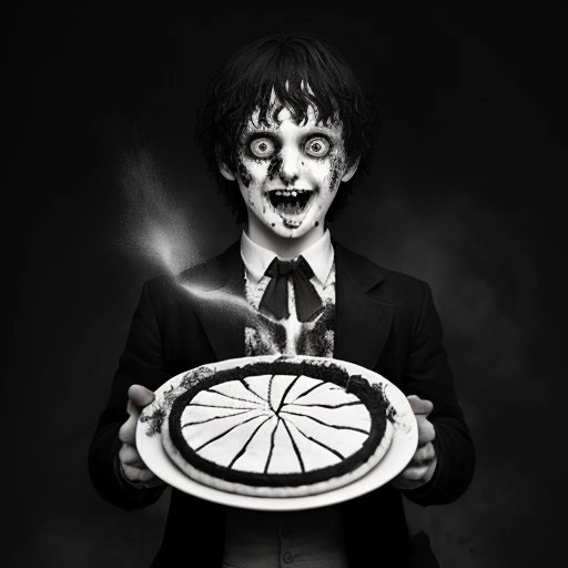 Young Voldemorto with a pie in his face