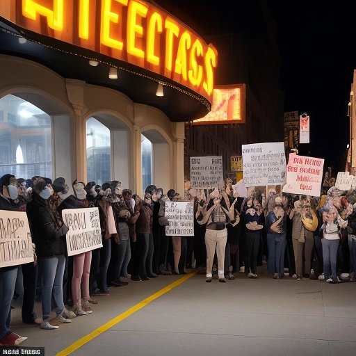 Theater enthusiasts protesting the landline rendition embargo