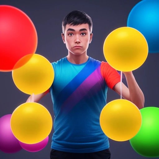 Person juggling balls effortlessly