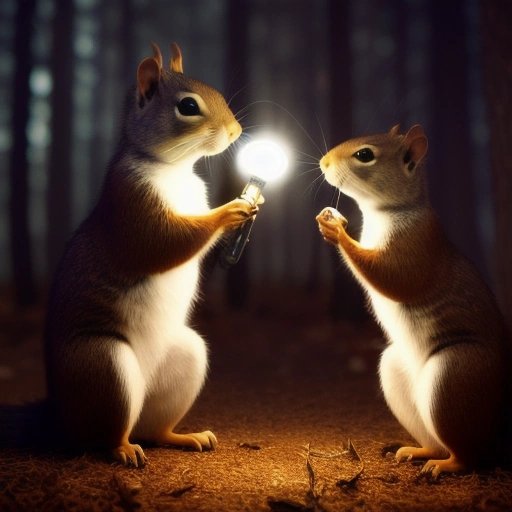 Detective questioning the squirrels