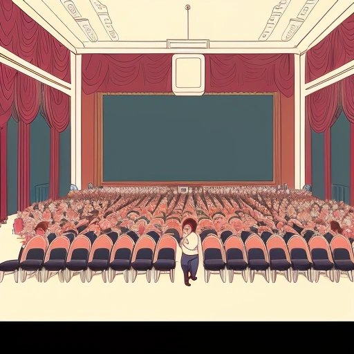 Audience laughing at comedy show