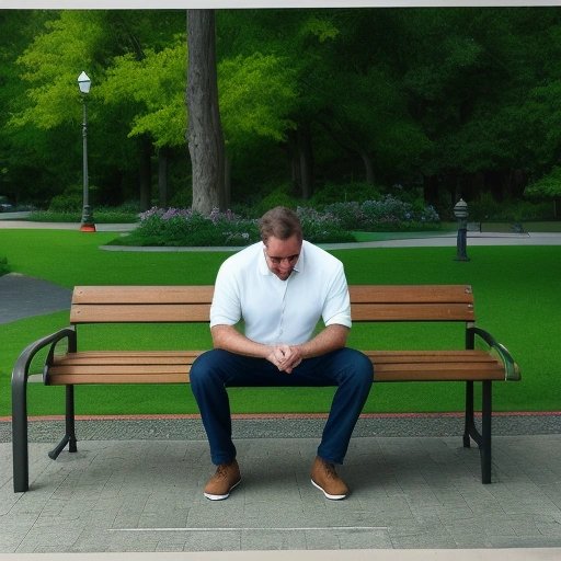 Greg sitting on a park bench