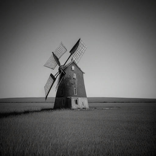 The old windmill on the outskirts of town