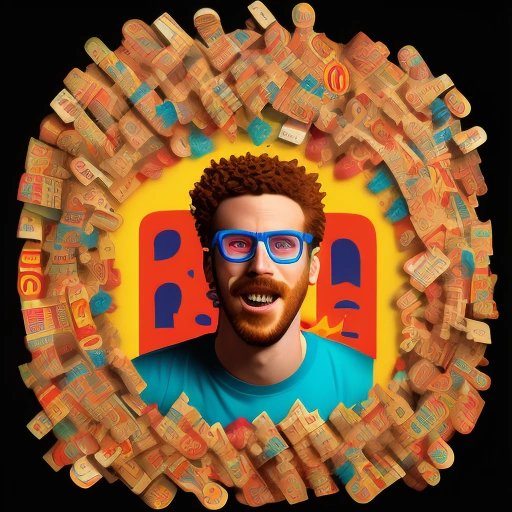 Person's body covered in Burger King logos