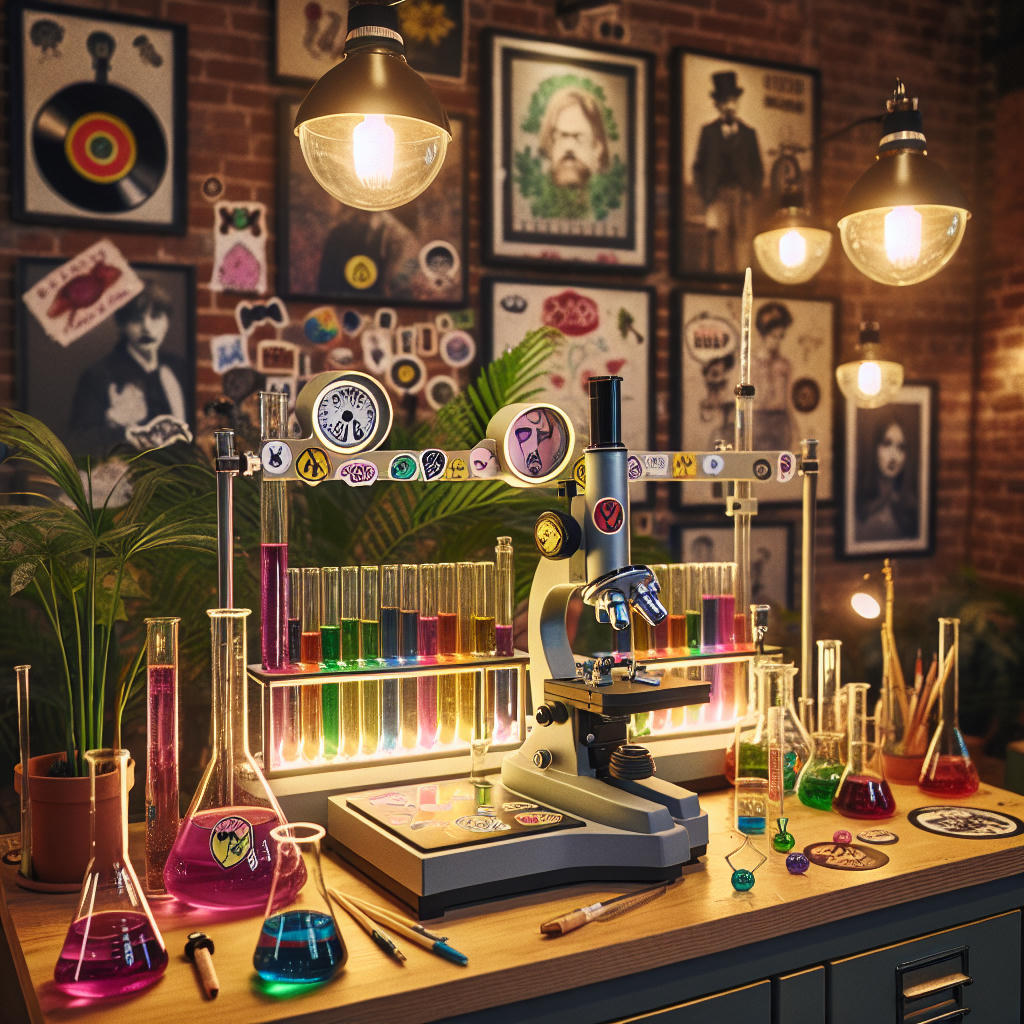 Laboratório estilizado no estilo hipster