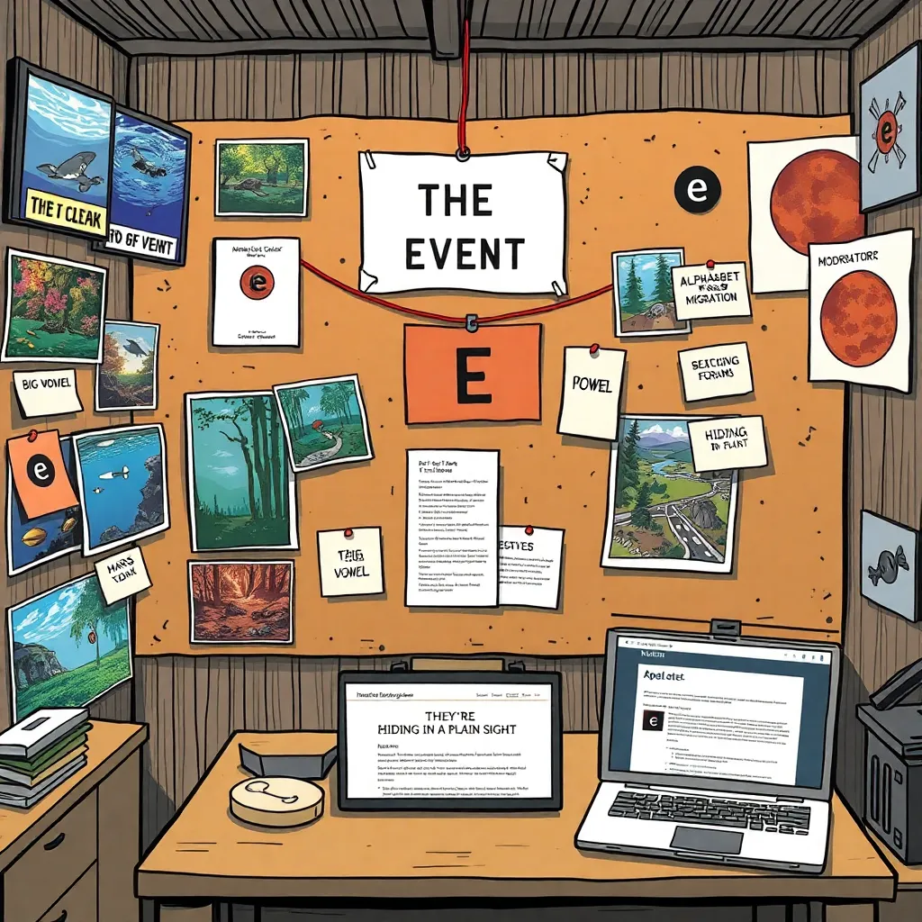 Conspiracy wall: “Interdimensional typography breach” and “Big Vowel”