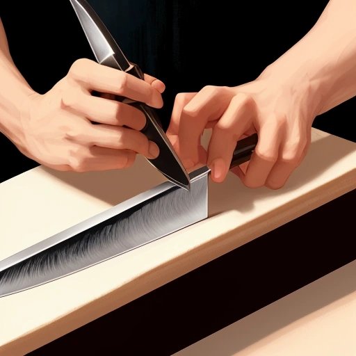 Straight razor being sharpened