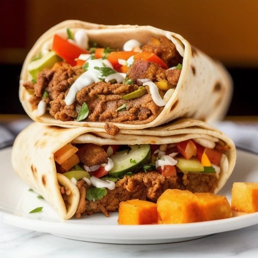 Shawarma and burrito engaged in battle