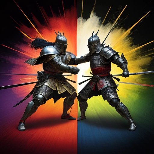 Knight vs Samurai with ridiculous additions