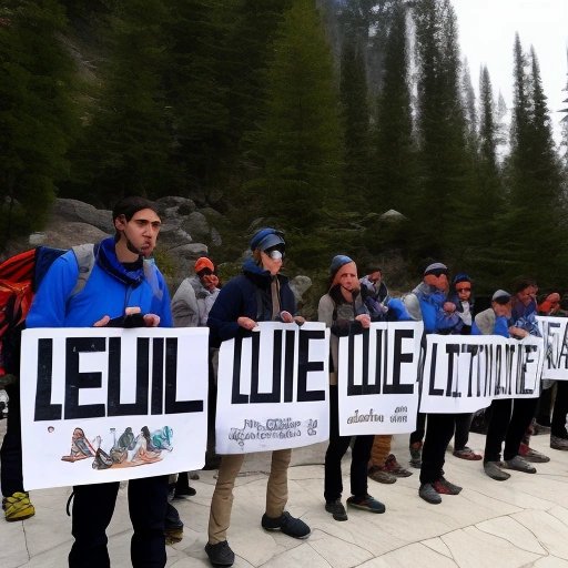 Climbers Protesting