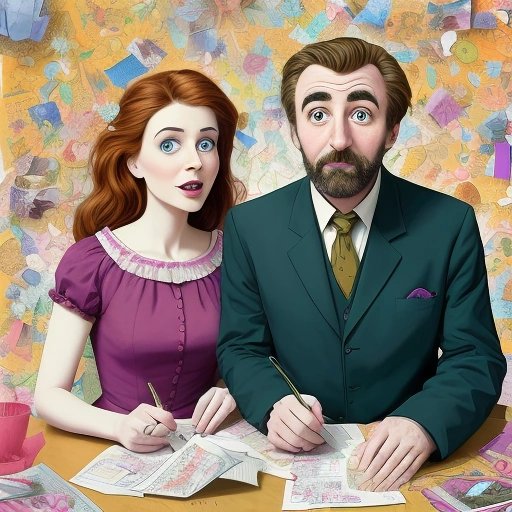 Sarah and Robert Thompson in their calendar house