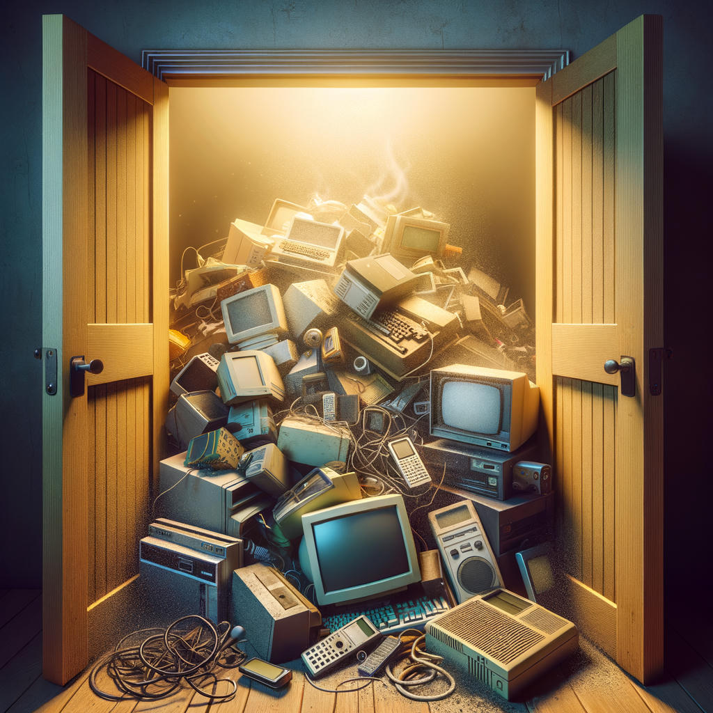 Coat closet turned tech graveyard