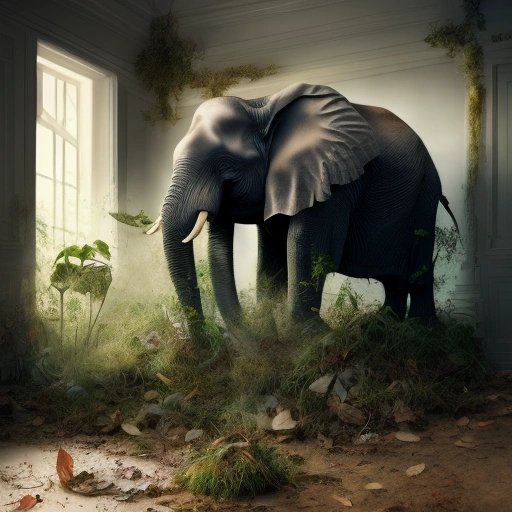 Trampled houseplant