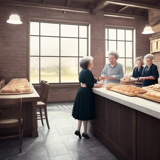 Robert Smith with his mother in the bakery