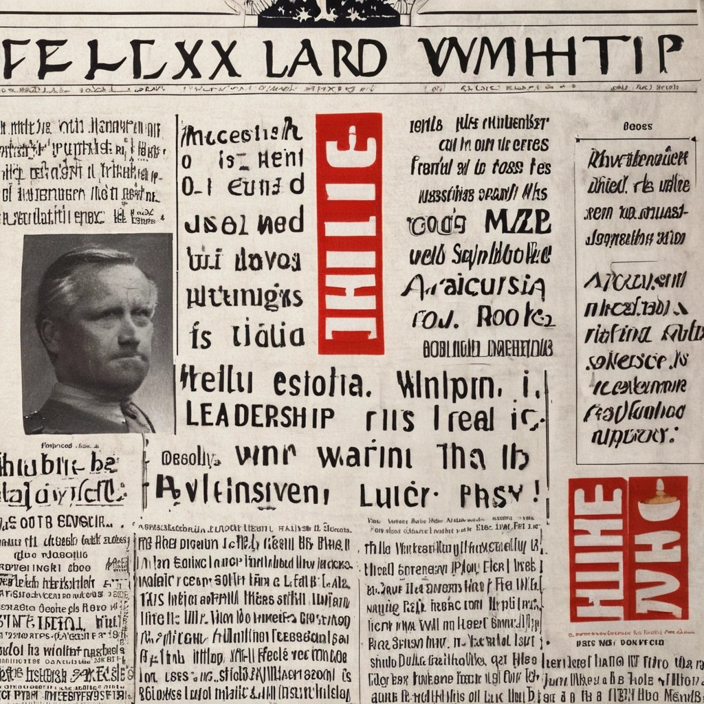 Newspaper headline praising Felix's leadership