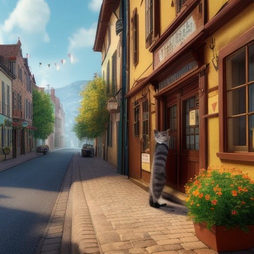Mr. Whiskers arguing with the mailman as the town laughs