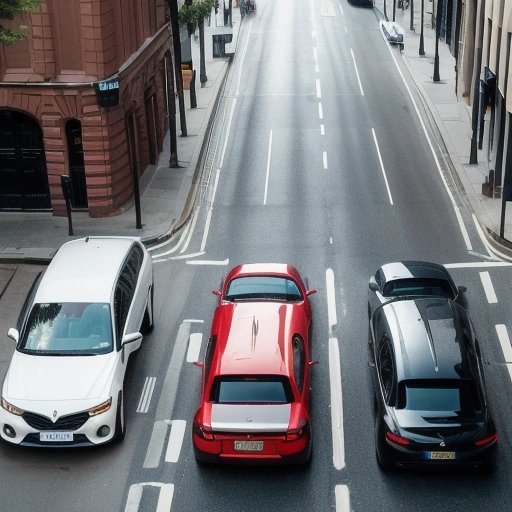 Cars wearing different outfits in a fashionable traffic jam