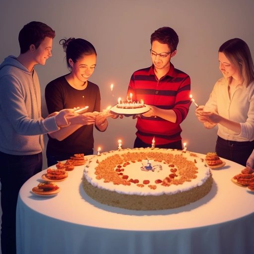 Developers celebrating with Nibbles cake