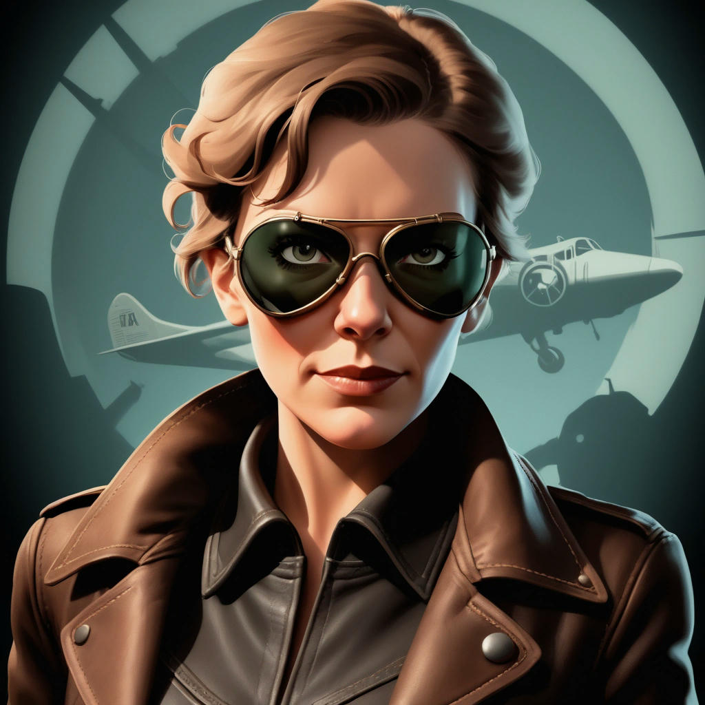 'Amelia Earhart: Grue Hunter' - a mock book cover.