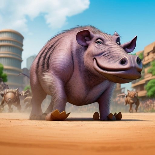 Kneeling Warthog