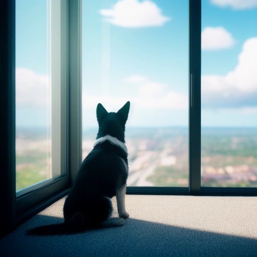 Office dog ready for his next adventure