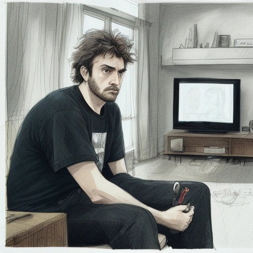 Bumba in his apartment