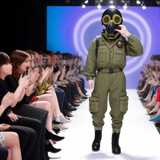 Gas mask fashion show