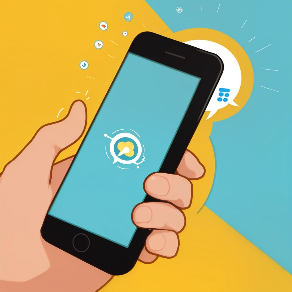 Person reaching out for interactive notifications