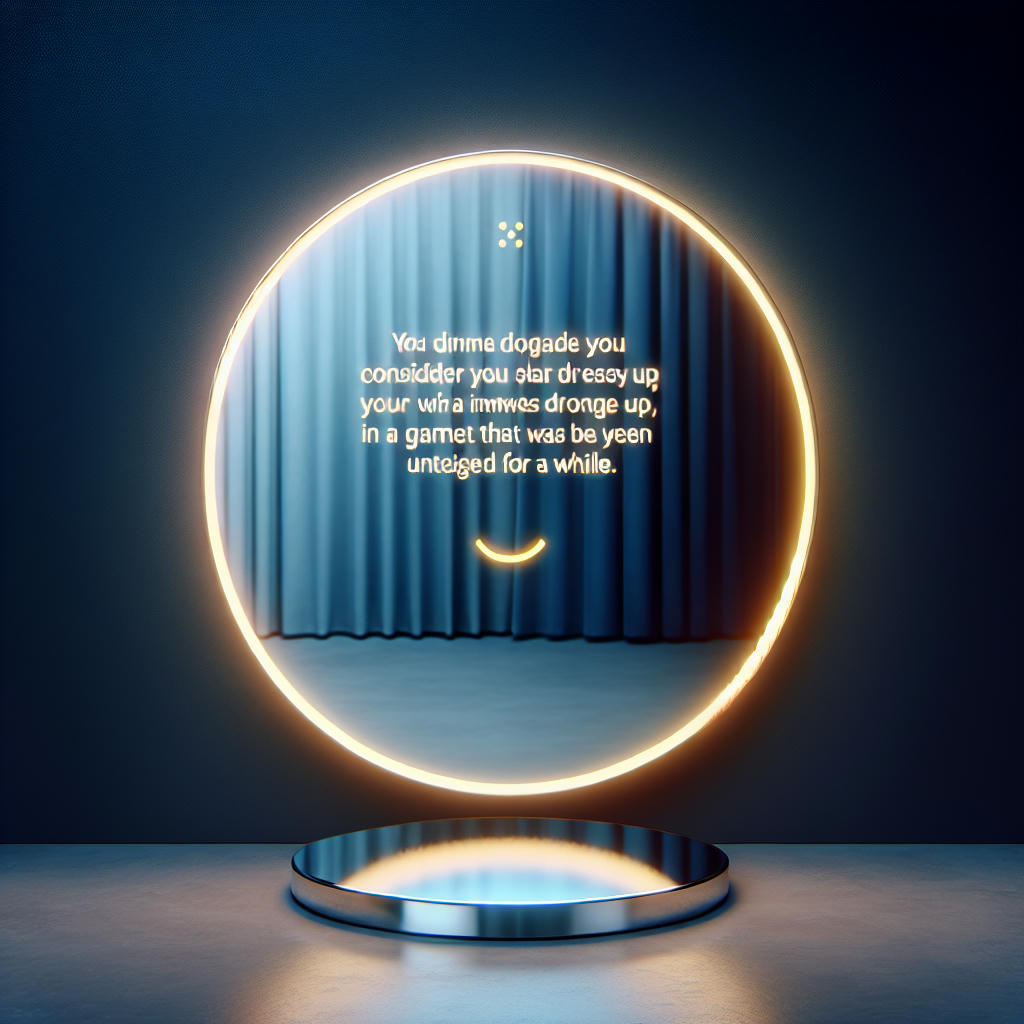 A smart mirror offering sartorial advice.