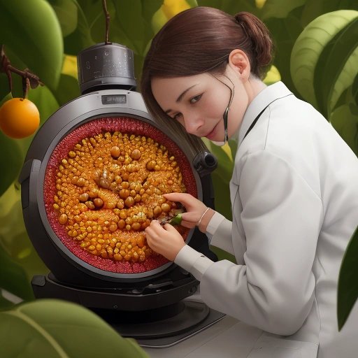 Scientist studying the Urugnac fruit