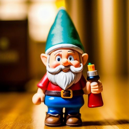 Mischievous gnome with fungi