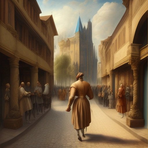 Man strolling during the Renaissance