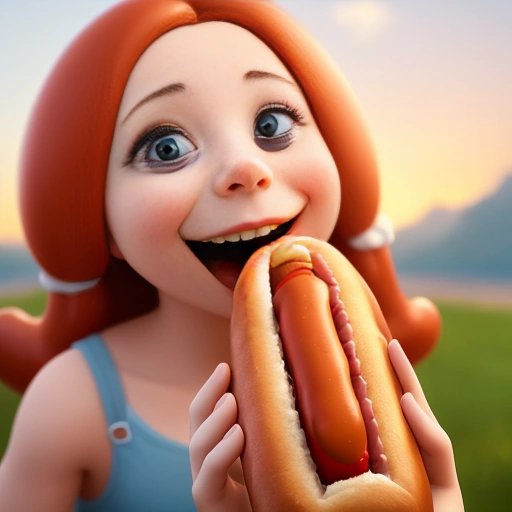 Person biting into a hotdog