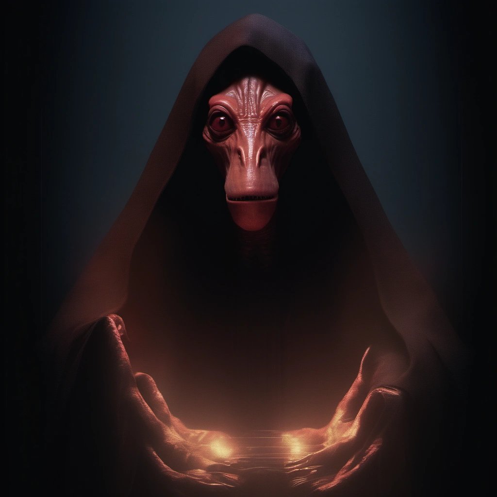 Darth Jar Jar as a mysterious figure