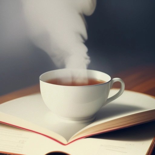 Cup of tea on a book