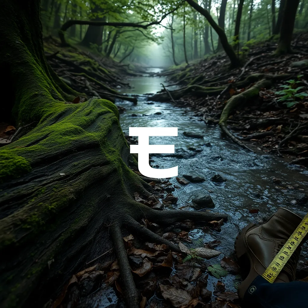 Deep forest “؜” perched on moss, staring into a stream