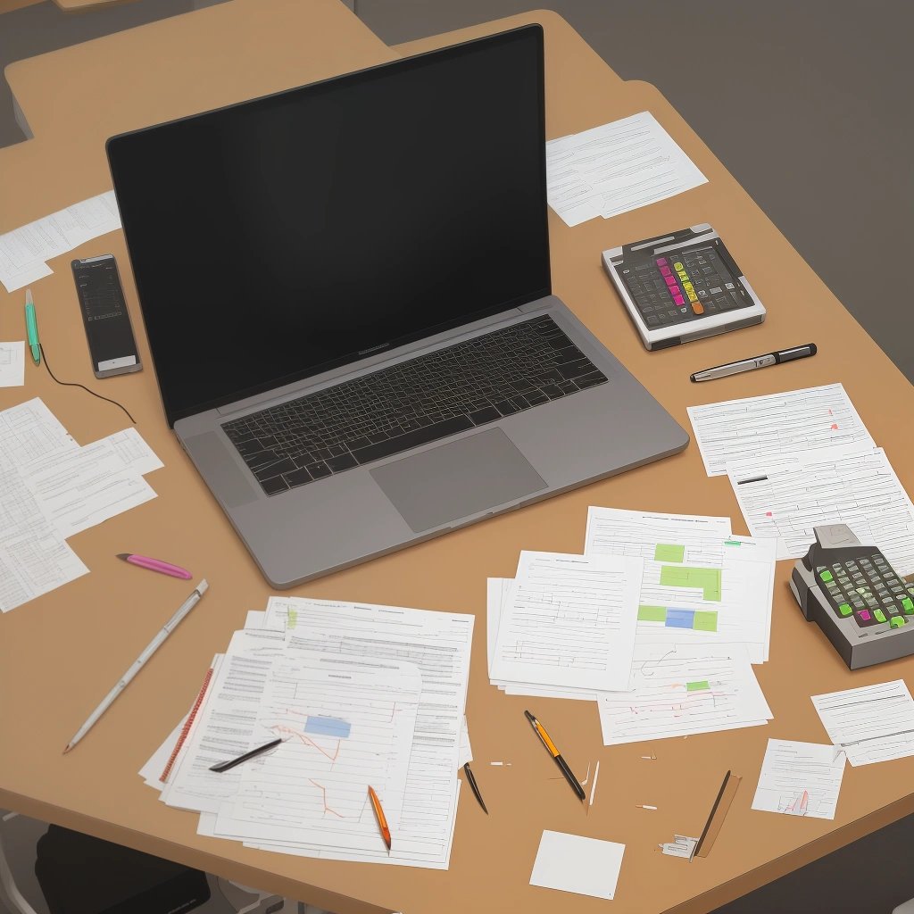 Support Vector Machine sitting at a desk being organized