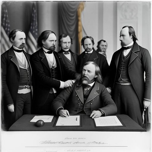 Signing of the Alaska Purchase Treaty