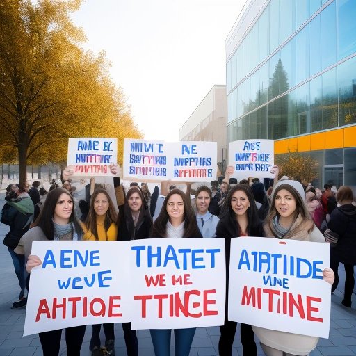 ADHD protesters outside a Google office