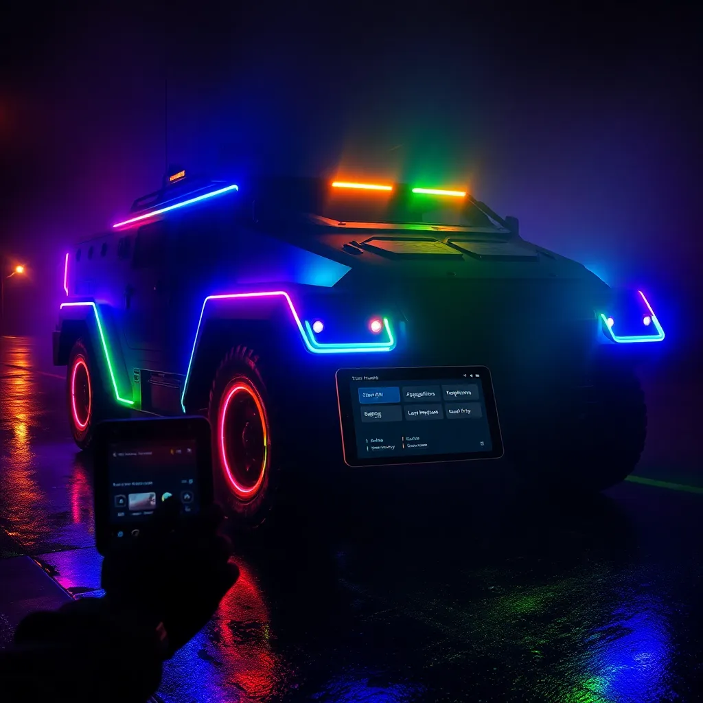 “Gamer RGB armoured vehicle: ‘Siege Mode (Rainbow Cycle)’”