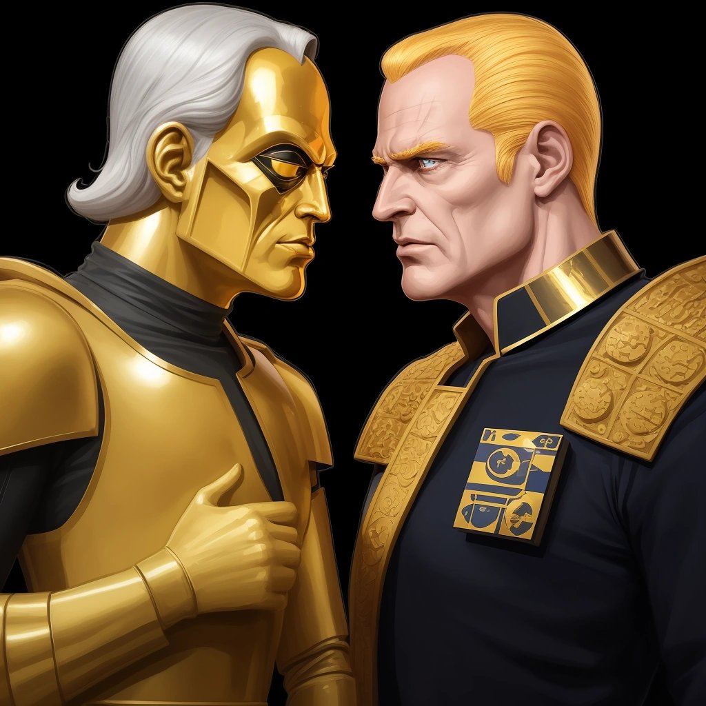 Goldenface and Thrawn at a villain conference