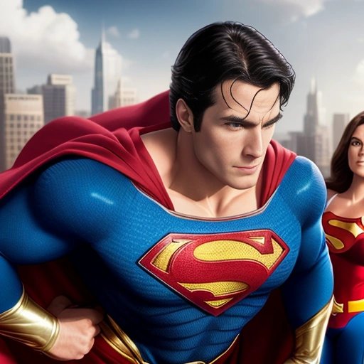Superman hiding his fuzzy abs