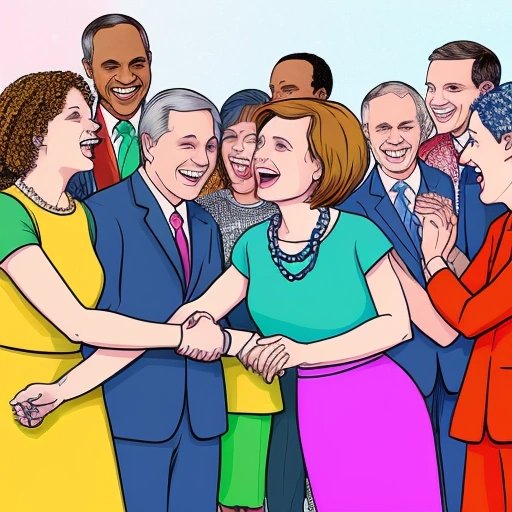 Republican and Democratic lawmakers dancing together