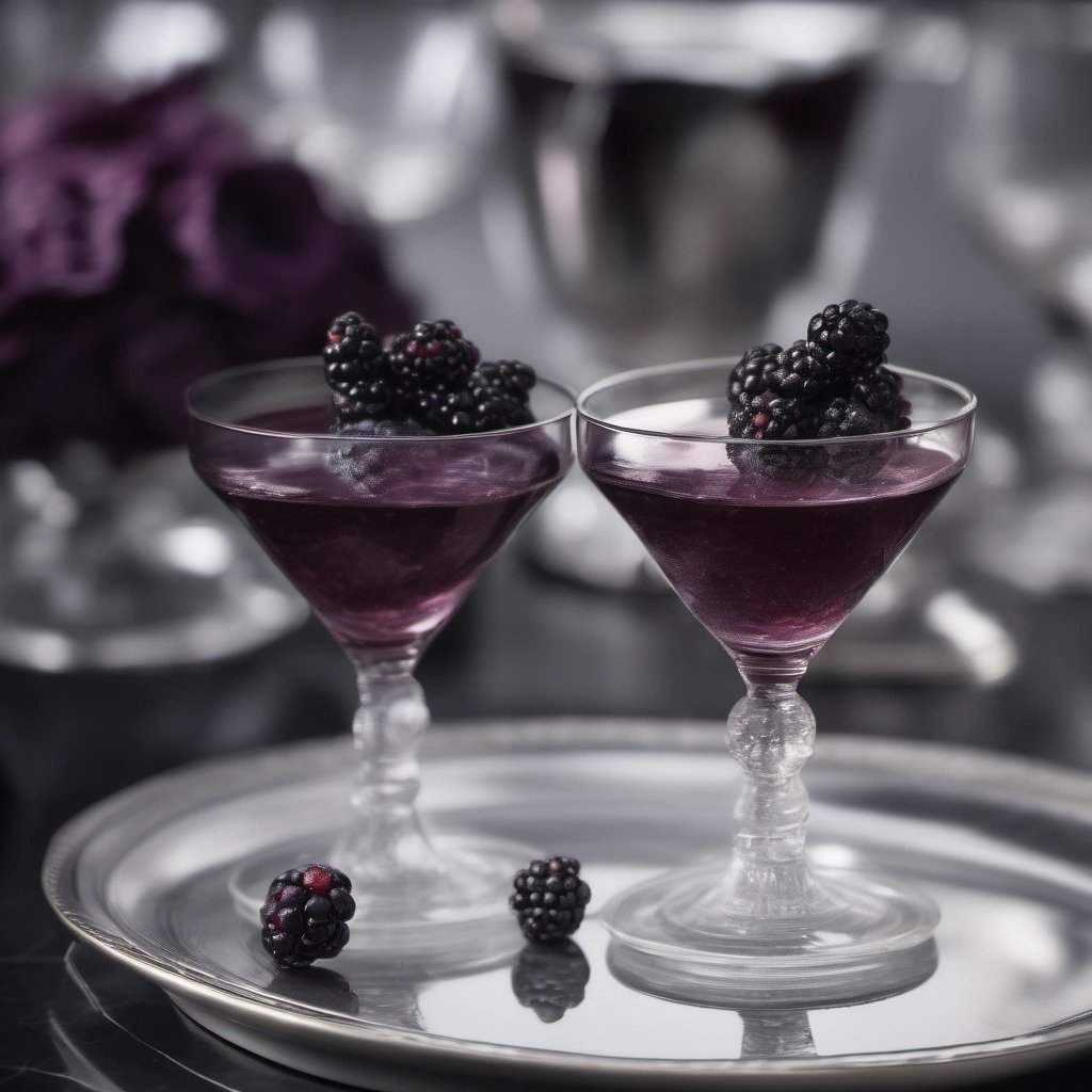 Wibble Cocktail with Fresh Blackberries
