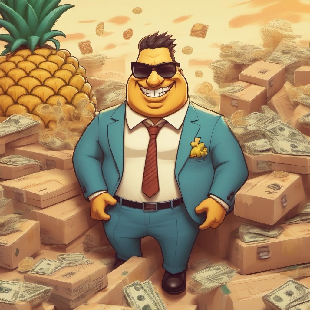 Big Pineapple Pizza portrait