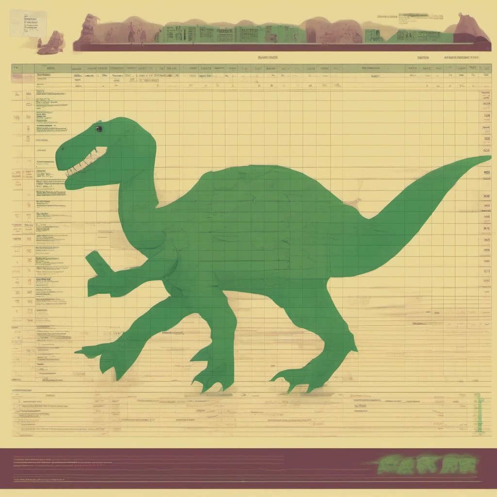 Spreadsheet showing the exorbitant expenses for the dinosaur puppets