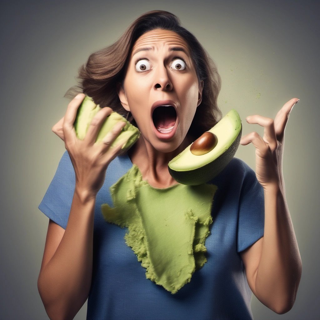 Woman dropping her avocado toast