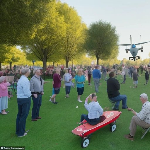 Townspeople gathered, laughing and enjoying themselves