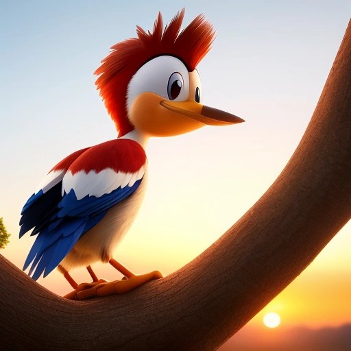Woody Woodpecker reflecting on his career